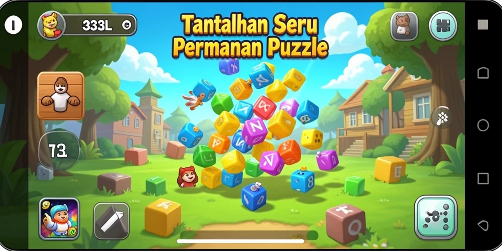 Tampilan gameplay seru dalam game Puzzle 33L.