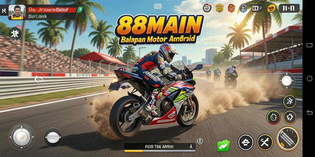 Tampilan gameplay 88MAIN yang mendebarkan dan realistis.