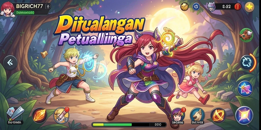 Tampilan gameplay menakjubkan dari BIGRICH77 menyajikan aksi seru.
