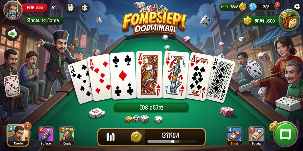 Gameplay seru dalam aplikasi FO8 yang menampilkan Domino.