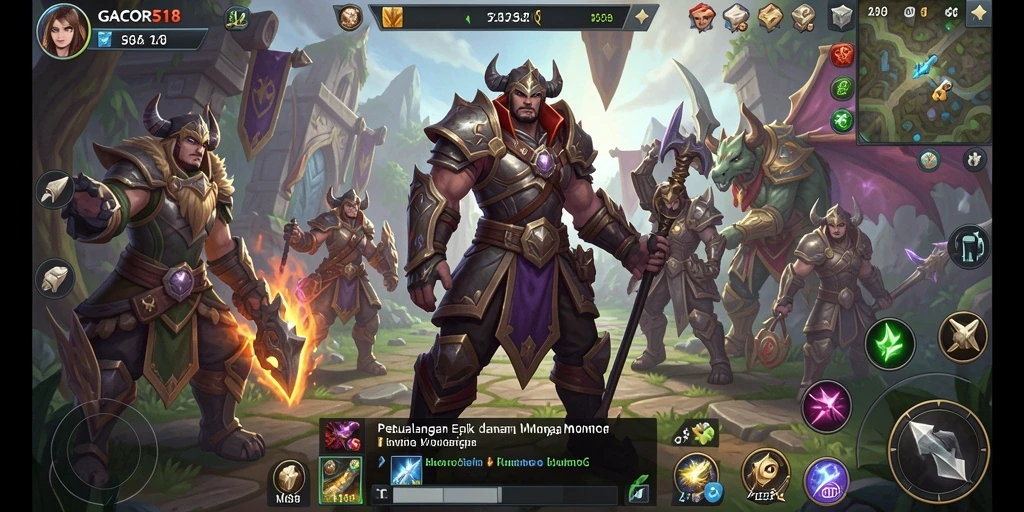 Tampilan gameplay menarik dari GACOR518 dalam petualangan MMORPG.