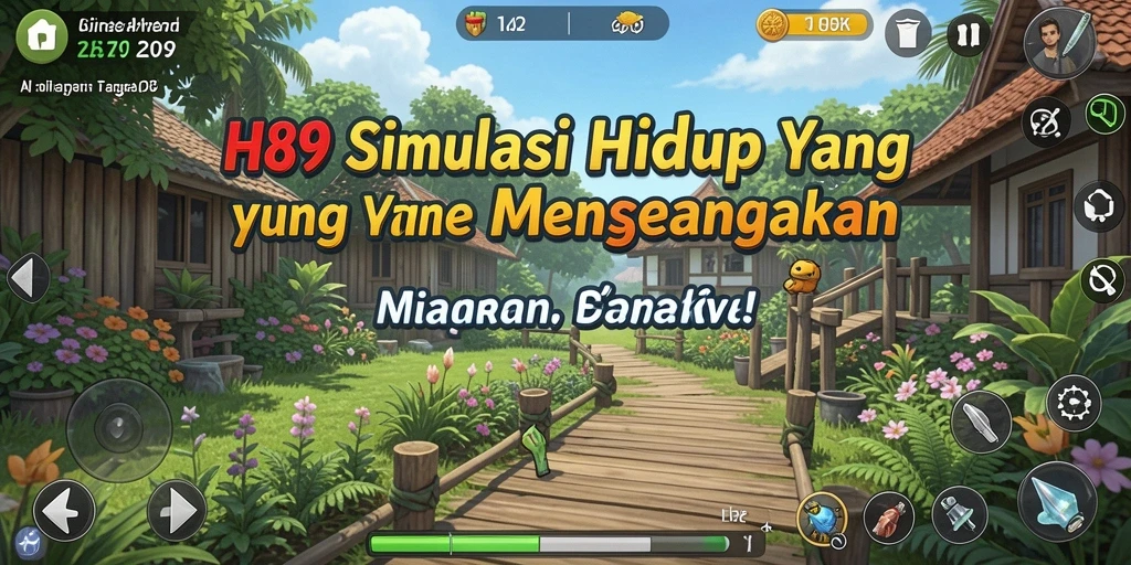 Tangkapan layar gameplay menunjukkan karakter berinteraksi dalam dunia simulasi yang menarik.
