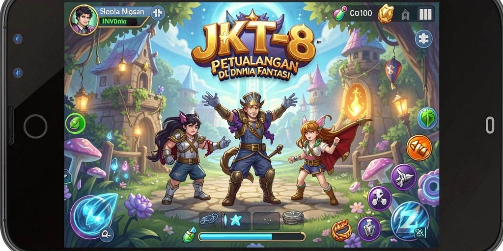 Tampilan gameplay JKT8 yang menantang dalam petualangan seru.