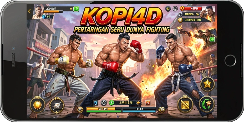 Tangkapan layar KOPI4D menunjukkan aksi pertarungan yang mendebarkan.