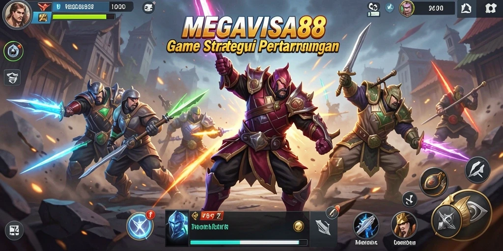 Tangkapan layar gameplay MEGAVISA88 menampilkan aksi pertarungan yang seru.