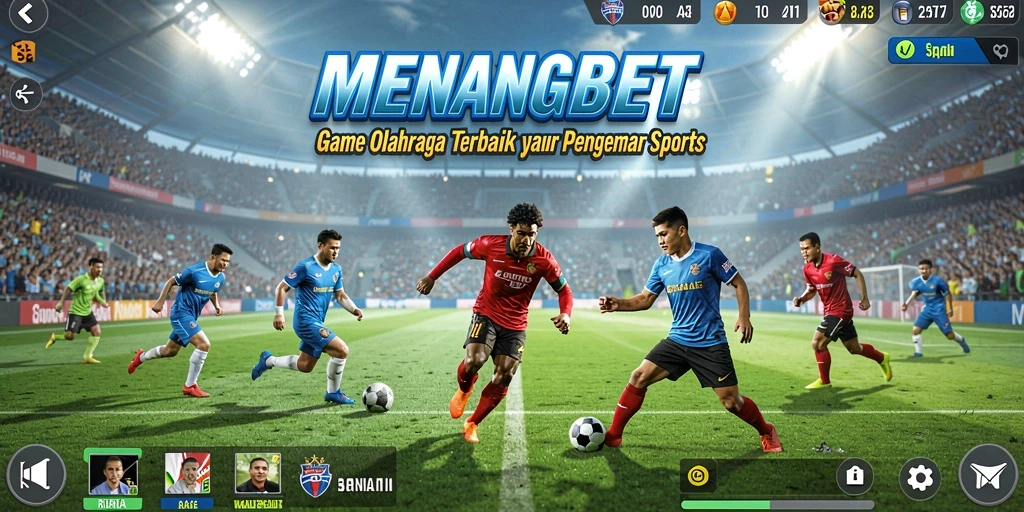 Tampilan gameplay seru yang menampilkan aksi olahraga mendebarkan.