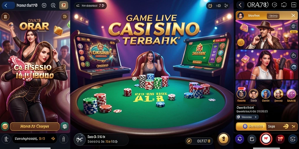 Tampilan gameplay ORA78 yang menggembirakan dalam Live Casino.