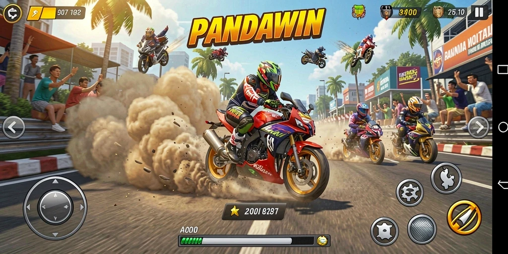 Gameplay seru dan grafis memukau dalam PANDAWIN.