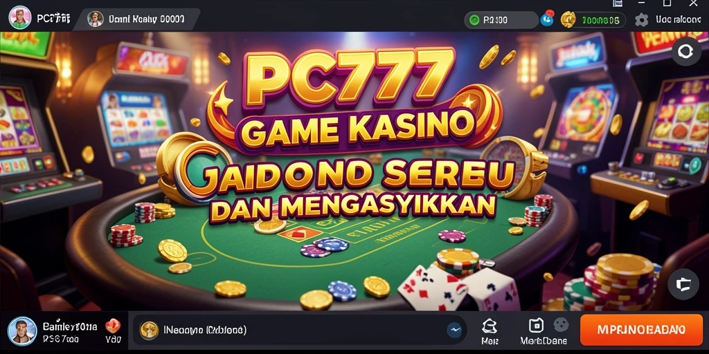 Screenshot utama PC777 menampilkan gameplay kasino yang menarik dan dinamis.