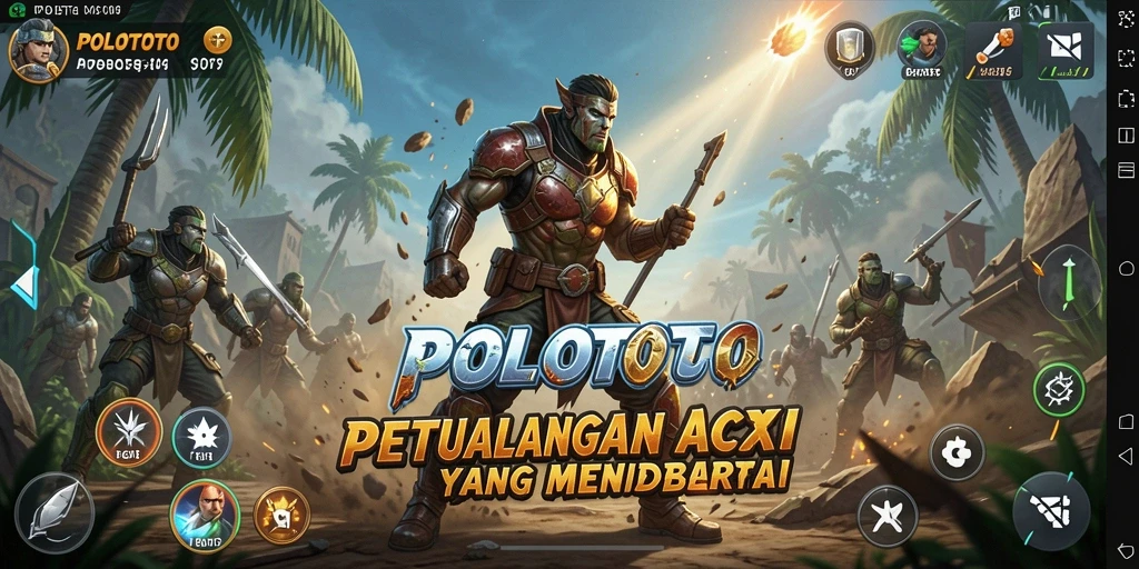 Tangkapan layar menampilkan pertarungan mendebarkan dalam POLOTOTO.