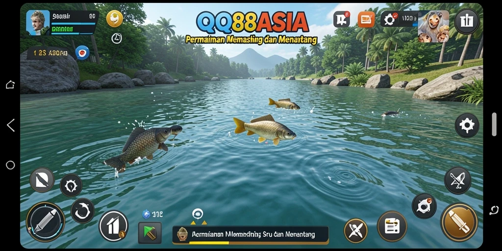 Tampilan gameplay QQ88ASIA yang menakjubkan dengan variasi ikan.