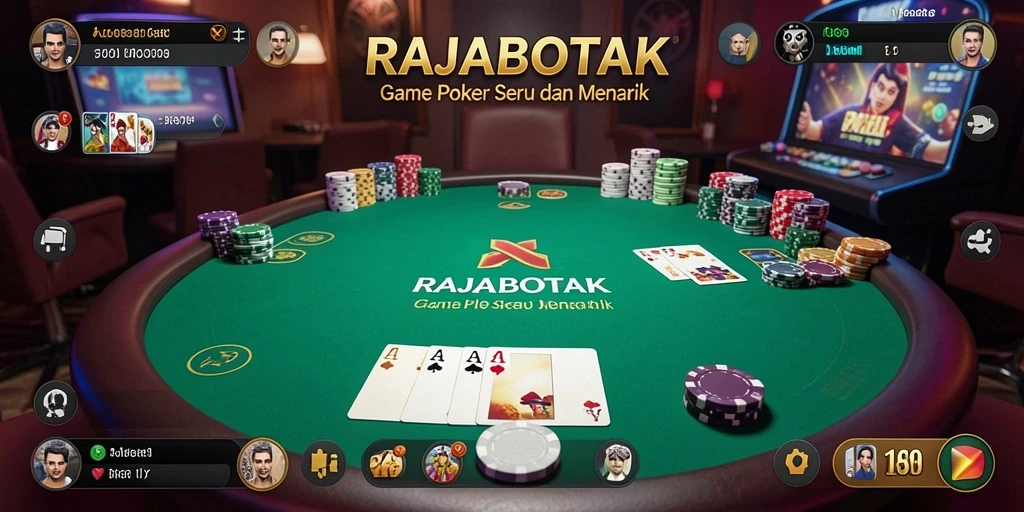 Screenshot utama RAJABOTAK menampilkan gameplay seru dari Poker.