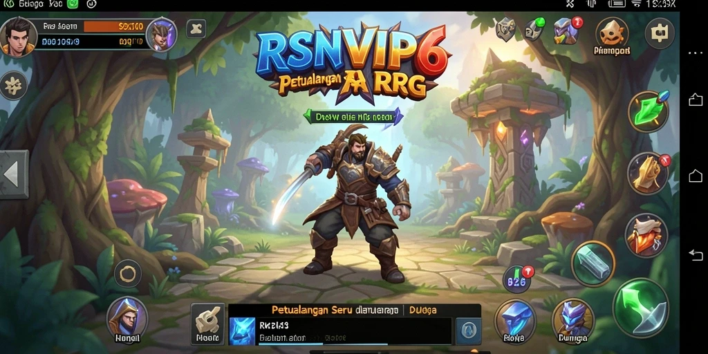 Screenshot gameplay RSNVIP6 menampilkan aksi pertarungan yang mendebarkan dalam dunia RPG.