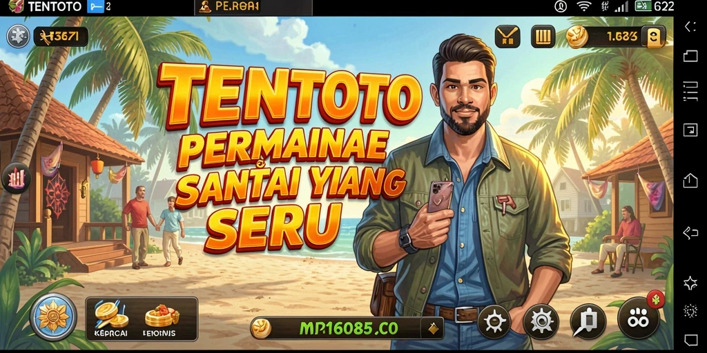 Screenshot TENTOTO menunjukkan gameplay seru dan santai.