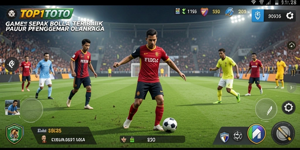 Tangkapan layar menampilkan aksi seru dalam permainan sepak bola.