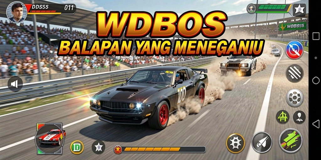 Screenshot gameplay WDBOS menampilkan balapan yang spektakuler dan mendebarkan.