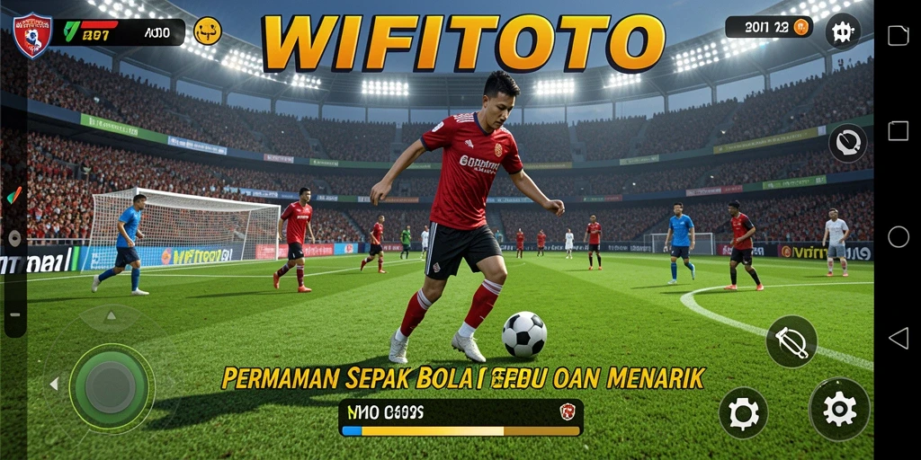 Tampilan gameplay yang menarik di WIFITOTO saat pertandingan sepak bola.