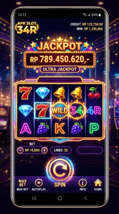 Tampilan beranda aplikasi 34r yang mudah digunakan.